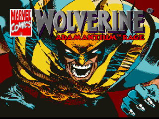 Wolverine Adamantium Rage title screen for Super Nintendo